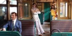 интерьер вагона в Музее общественного транспорта в Лондоне интерьер вагона в музее общественного транспорта в Лондоне